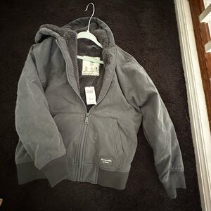 Abercrombie & Fitch Gray Hooded Jacket